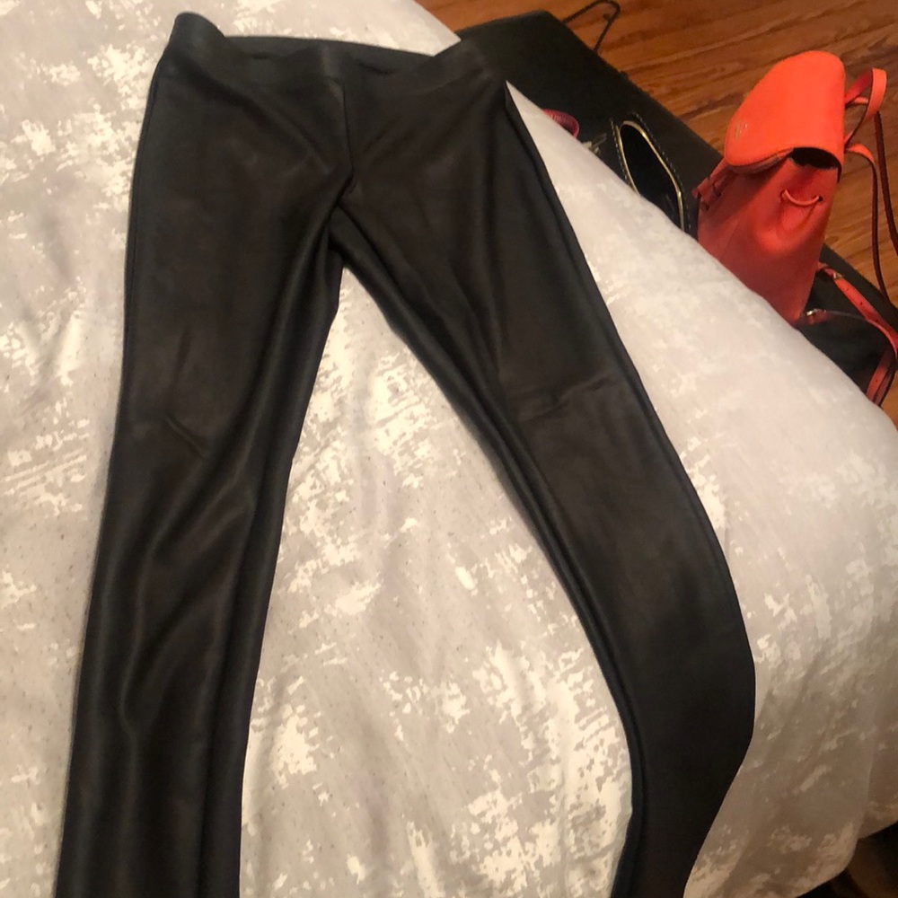 Black Leather Leggings